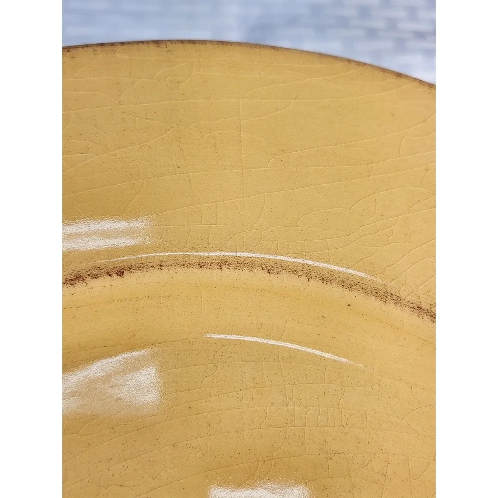 VINTAGE Pier 1 - Tuscan Style Yellow Gold Charger / Platter Made In Italy